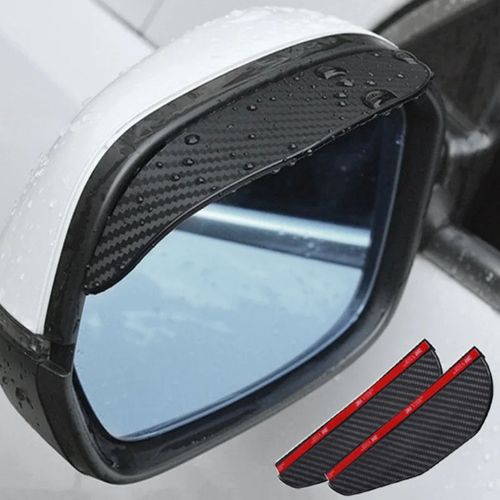 2Pcs Car Rearview Mirror Rain Eyebrow Rain Shield Snow Guard Sun Visor Auto Rear View Shade Protector Rainproof Blades Sticker