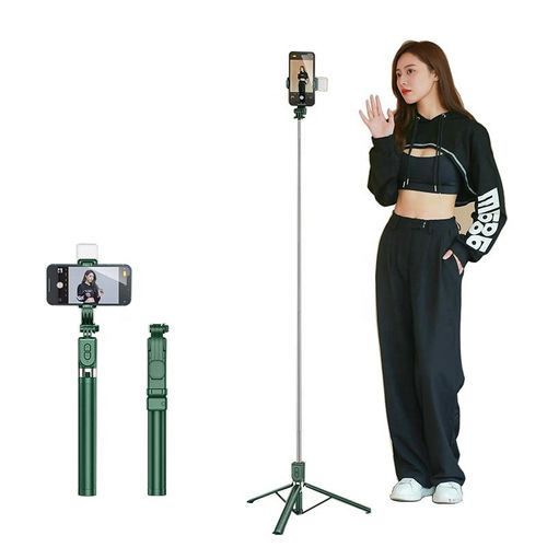 Long Tall Live Streaming Floor Tripod Stand Selfie Stick Shaking