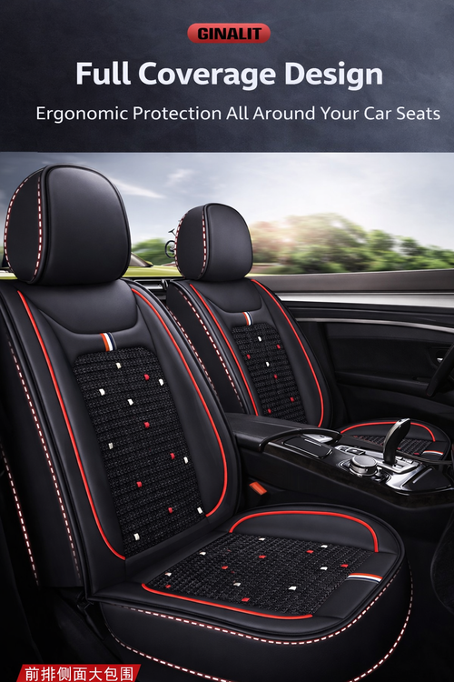 Car Seat Cushion Set with Neck & Waist Support | Breathable Ice Silk Car Seat Cover Ghana