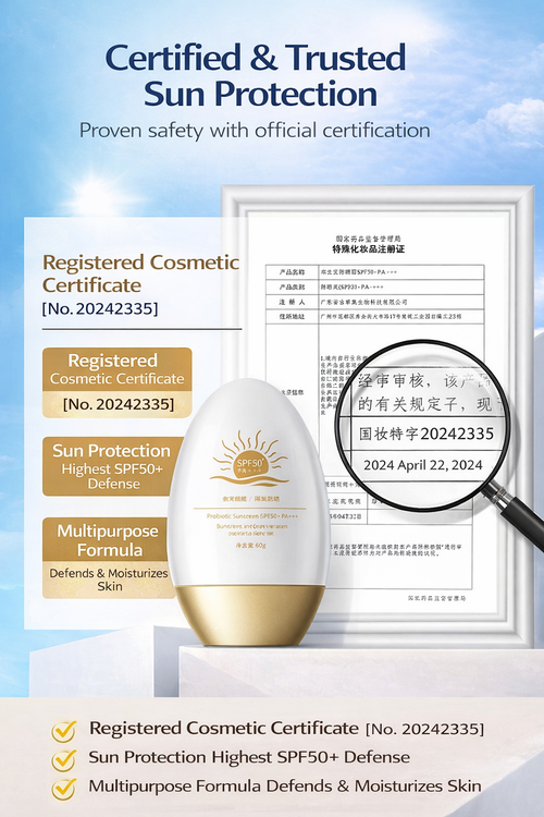 SPF50+ Sunscreen Cream | High Protection UV Defense for Hot Weather