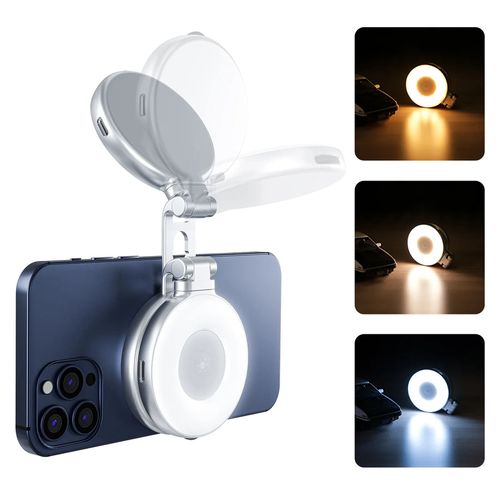 Magnetic Selfie Ring Light🔥🔥🔥Long battery life, No power worries. Three-level Lighting. Adjustable as needed