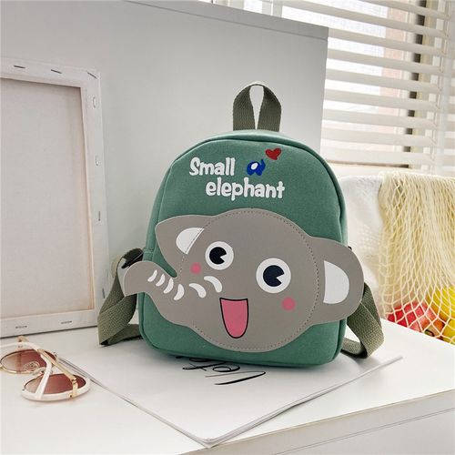 Children's bag - 1-3-5 years old boys' canvas backpack with two shoulder straps, cartoonish and cute girl-style backpack, baby kindergarten schoolbag