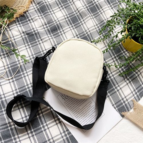 Canvas bag, women's crossbody bag, small bag, cute student backpack, new trendy student Harajuku single shoulder bag