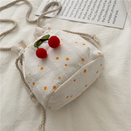 Summer Small Bag 2020 New Style Crossbody Bag for Girls - Student Style, Inspired Artistic Canvas Bag, Shoulder Bucket Bag, Trendy Bag