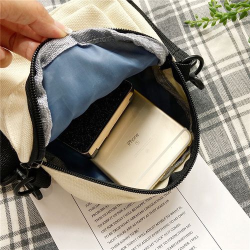 Canvas bag, women's crossbody bag, small bag, cute student backpack, new trendy student Harajuku single shoulder bag