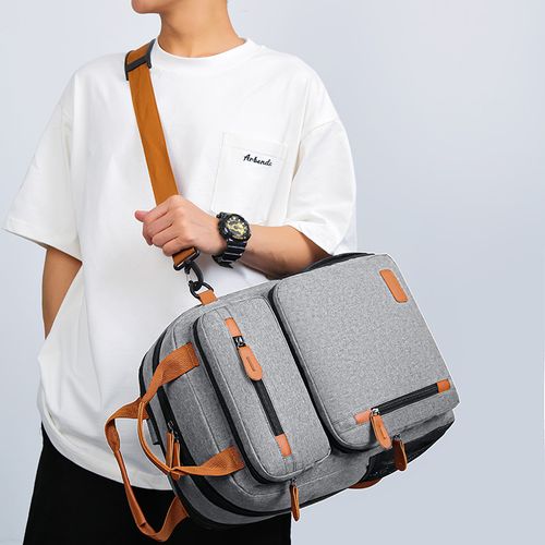 Men's Casual Travel Backpack - Large Capacity, Shockproof, Adjustable Crossbody Computer Bag, Waterproof, European Retro Fashionable Shoulder Bag