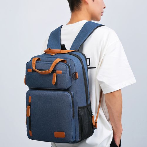 Men's Casual Travel Backpack - Large Capacity, Shockproof, Adjustable Crossbody Computer Bag, Waterproof, European Retro Fashionable Shoulder Bag
