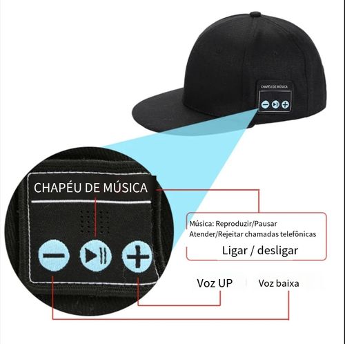 Áudio sem fio Chapéu bluetooth 5.4 Alto-falante duplo Reprodução de esportes ao ar livre Música Boné de beisebol Chamadas de voz Tipo-C Tampas de áudio inteligentes