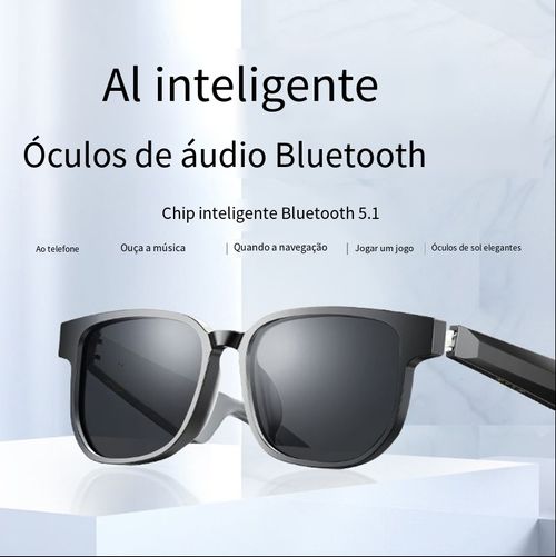 Óculos inteligentes para dirigir óculos de sol especiais para motoristas fone de ouvido Bluetooth anti-luz azul Óculos de áudio AI liberam ambas as orelhas