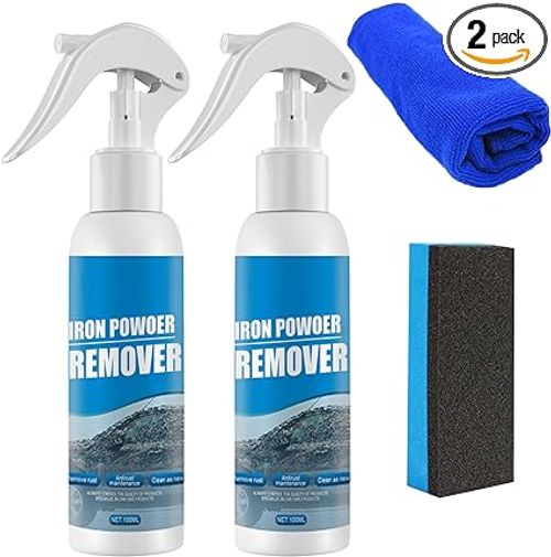 Iron Powder Remover,Car Rust Remover Spray(2 * 100ML)