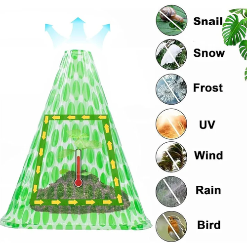 50 PCS Clear Garden Cloche for Plants