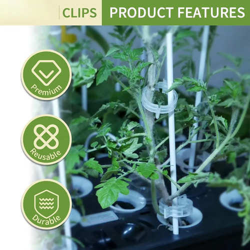 Tomato Clips,Vine clipPlastic Trellis Clips（100pcs）