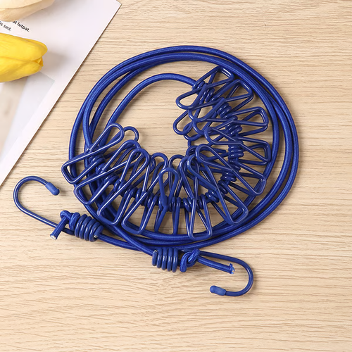 Retractable Portable Clothesline, Travel Clothesline with 12 Clothespins for Indoor Laundry Drying, Outdoor Camping Accessories