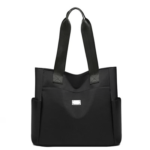 🔥Large Capacity Water Repellent Multi Pocket Nylon Shoulder Bag👜（black one）