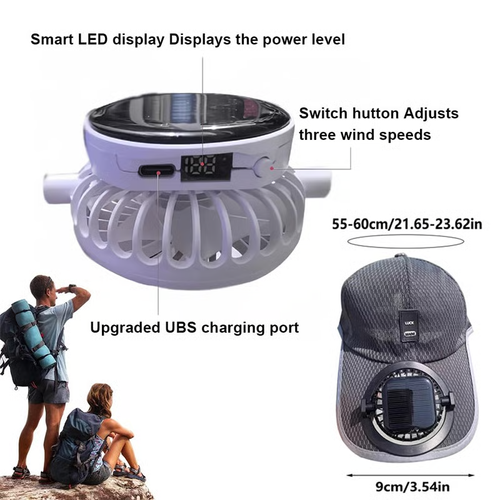 Solar Rechargeable Peaked Cap(black)