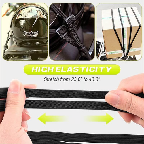 Helmet Rope Highly Elastic Luggage Binding Cord(2pcs)