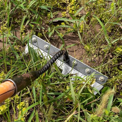 Carbon steel garden weed rake
