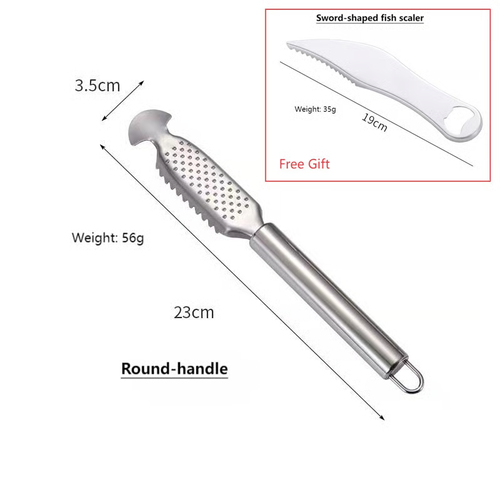 🐟2-in-1 Stainless Steel Fish Scaler + Ginger Grater