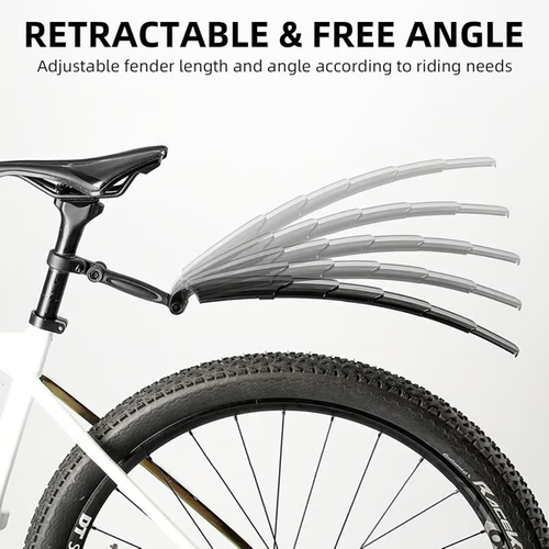 🚲 ROCKBROS Retractable Bike Mudguards - Adjustable Fender Set for MTB & Road Bikes - Instant Mud & Splash Protection