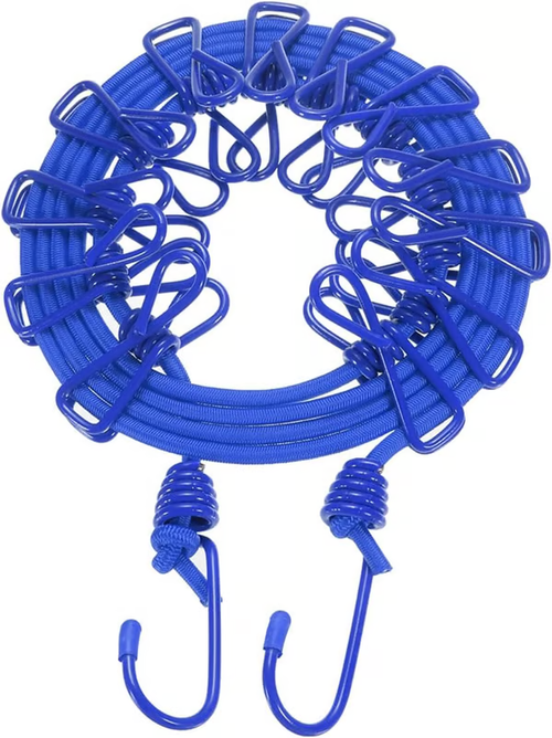 Retractable Portable Clothesline, Travel Clothesline with 12 Clothespins for Indoor Laundry Drying, Outdoor Camping Accessories