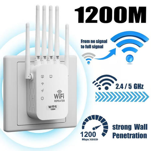 🌟 WiFi Extender 2026 – 6-Antenna Strong Signal, Wider Coverage, Smoother Speed