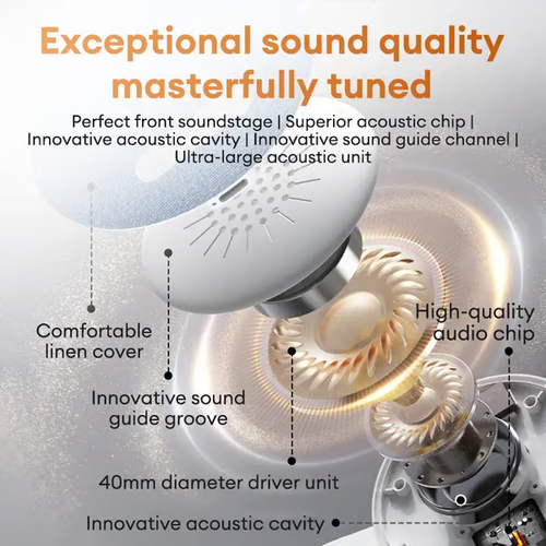 S1 Ultra-Thin Bluetooth Pillow Speaker with Bluetooth 6.0 - Bone Conduction Technology