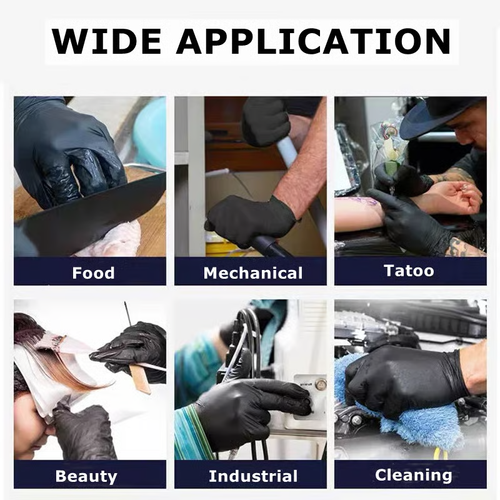 Nitrile Pro Gloves – Heavy Duty, Slip & Stain Resistant, Scratch Resistant(L size,100PCS)