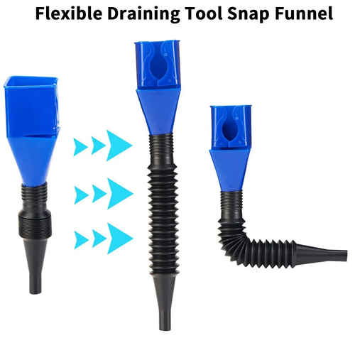 Flexible Wide-Mouth Funnel with Built-in Filter（5pcs）