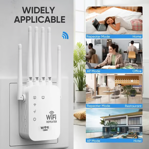 🌟 WiFi Extender 2026 – 6-Antenna Strong Signal, Wider Coverage, Smoother Speed