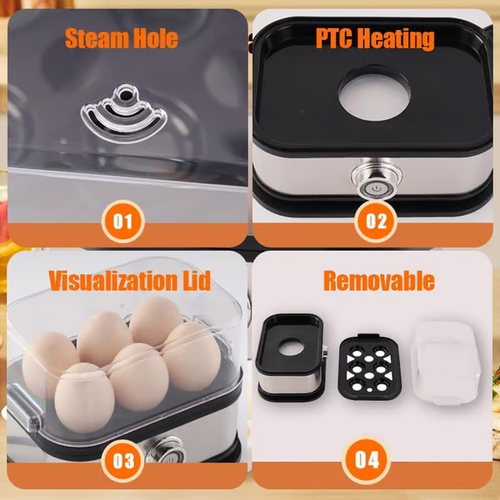 🍳 6-Egg Rapid Egg Cooker – BPA-Free Electric, Perfect Eggs Every Time🔥