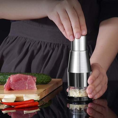 GourmetSlice Deluxe Cutter,Stainless steel, patting knife,Seasoning grinder