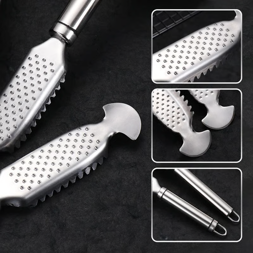 🐟2-in-1 Stainless Steel Fish Scaler + Ginger Grater