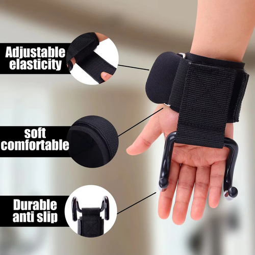 1PairWeight Lifting Hook Wrist Strap
