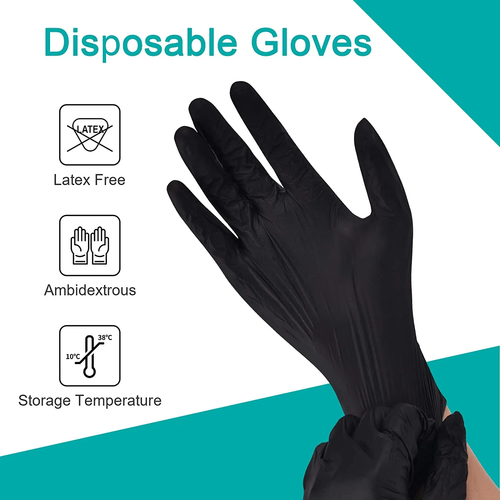 Nitrile Pro Gloves – Heavy Duty, Slip & Stain Resistant, Scratch Resistant(L size,100PCS)