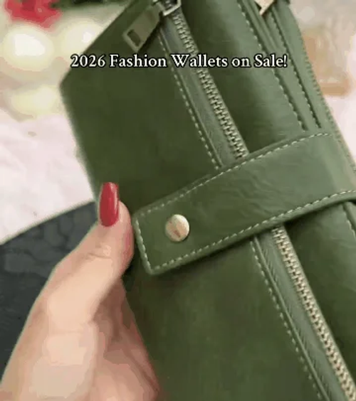 ✨Women's RFID Blocking Leather Wallet（Brown & White）