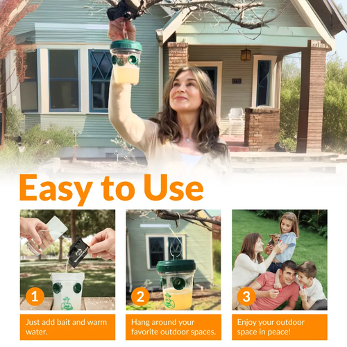 Solar-powered fruit fly & insect trap（2pcs）