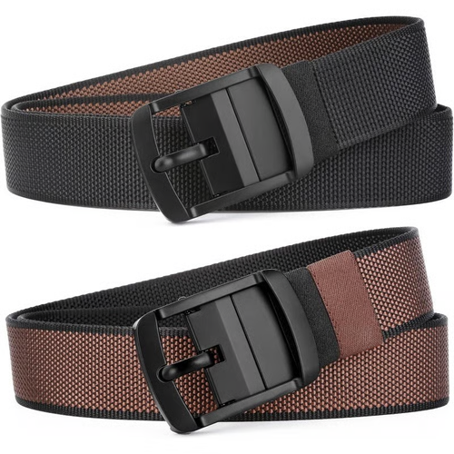 Reversible Tactical Belt ✦ Dual-Color Quick-Release Webbing(Black-Brown)