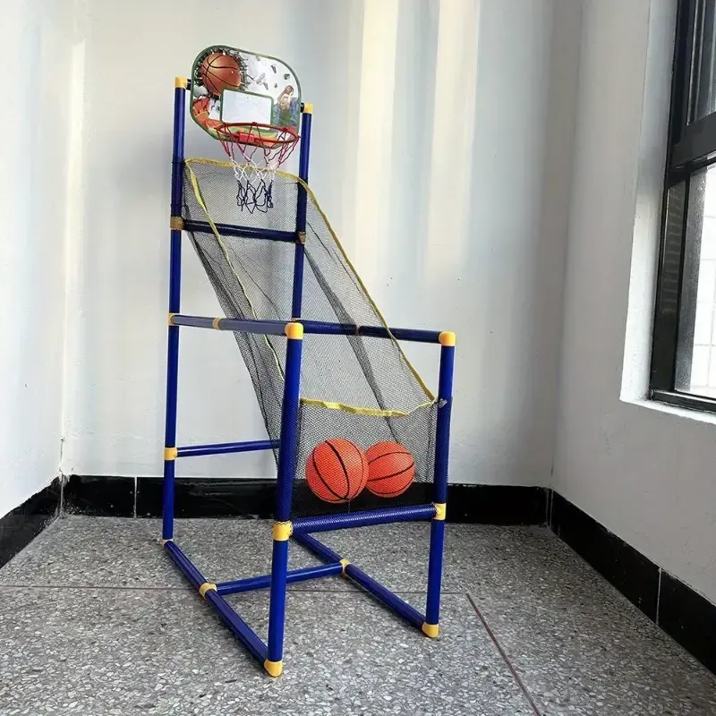 Versatile Indoor-Outdoor Basketball Hoop Set with Pump & Ball - Durable PVC, Ideal for Gifts