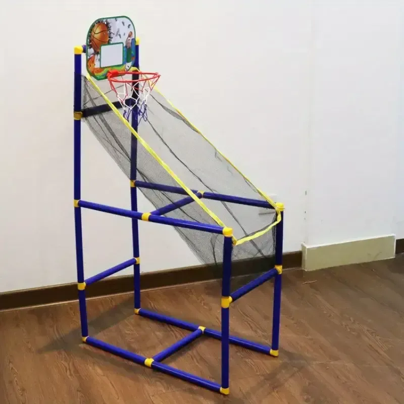 Versatile Indoor-Outdoor Basketball Hoop Set with Pump & Ball - Durable PVC, Ideal for Gifts