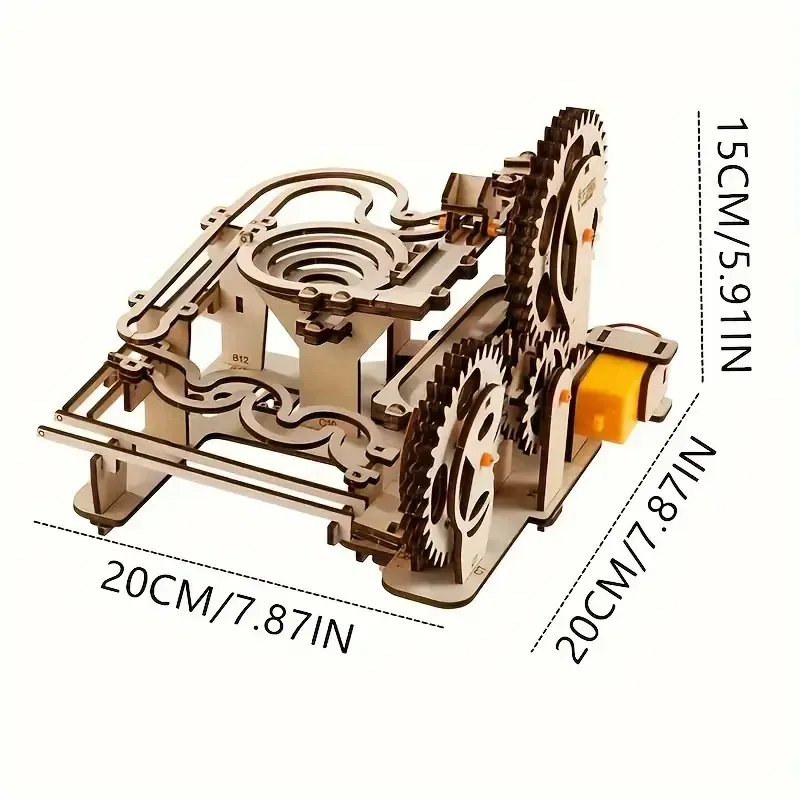 Wooden puzzle mechanical 3D puzzle DIY hand-assembled educational toys for adults high difficulty track ball