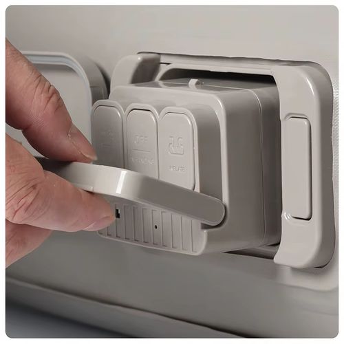 Portable, foldable air mattress with carrying bag, built-in rechargeable and detachable pump, ideal for camping and hiking.