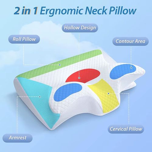 3D Ergonomic Sleep Memory Pillow