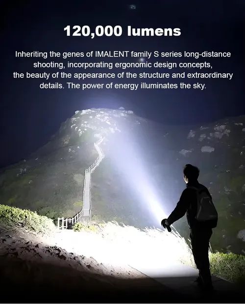 LED rechargeable ultra-bright outdoor long-distance projection portable searchlight solar flashlight