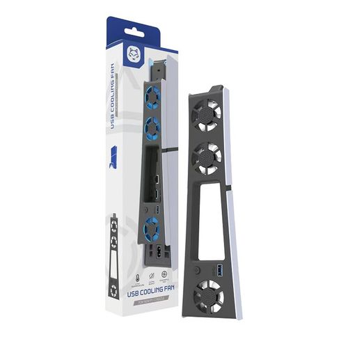 Cooling Fan for PS5 Accessories,with 3 Blue LED Light  2 USB 3.0 Ports   2 Fan Speed,Compatible with PlayStation 5 Console Digital CD Version, High Efficiency PS5 Cooler Station,PS5 Slim Cooler Accessories with LED Light,for PS5 Slim Digital Discs Edition