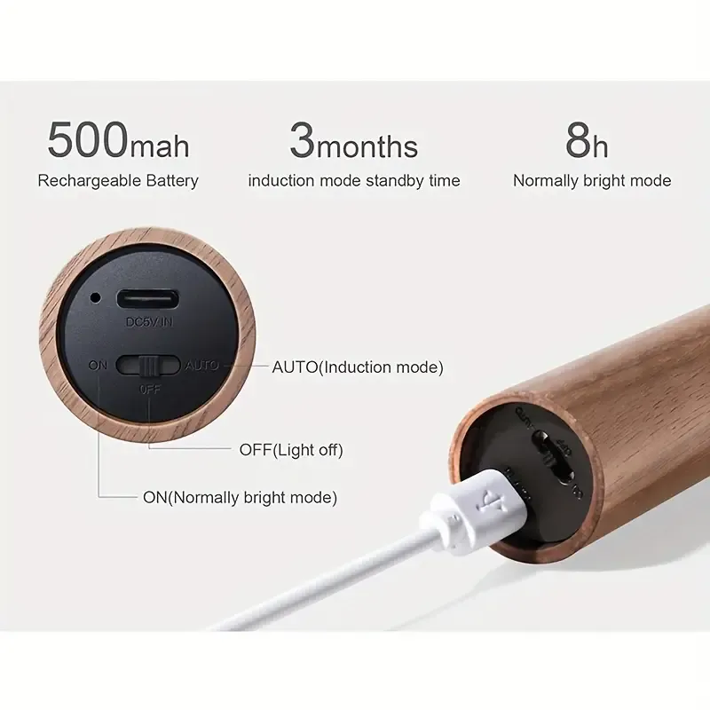 Smart Charging Magnetic Induction USB LED Night Light