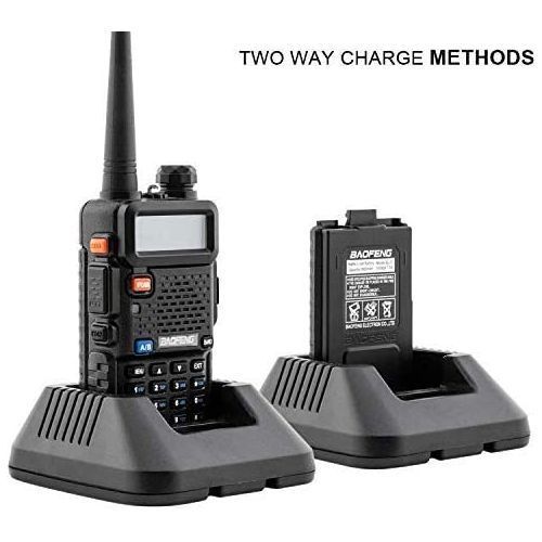 Leopard UV-5R Interphone Walkie Talkie Two Way Radio FM - Black