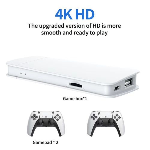 M15 Upgrade Retro Game Console Stick Pro, Classic Video Games with 4K HDMI, Built-in 23 Emulators, 20000+ Games - Plug & Play TV Video Gaming Stick with Upgrade Dual  2.4G Wireless Controllers(64GB)