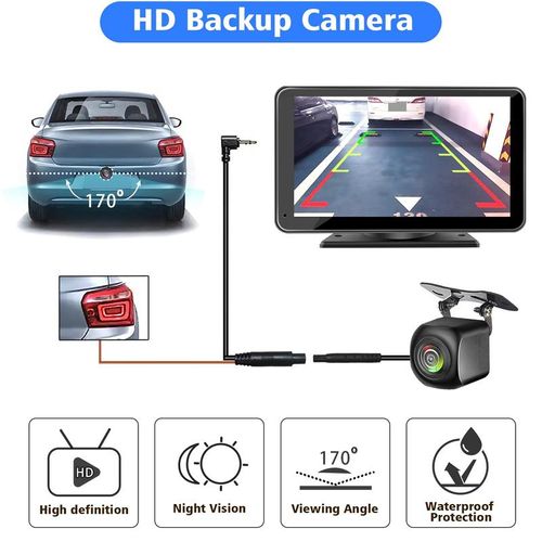2025 Newest Portable Carplay Screen for Car, 7 Inch IPS Touchscreen Car Stereo Support Wireless Carplay DealsforYouDays