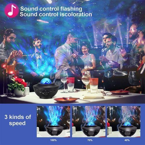 Starry Projector Light Led Night Lamp With Remote Control-Black