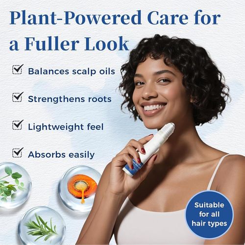 Aparthy's Advanced Hair Growth Roll-on Serum contains saw palmetto, rosemary, and pea extracts to help create thicker, fuller hair. It's refreshing and non-greasy, suitable for both men and women, and effectively prevents hair loss.